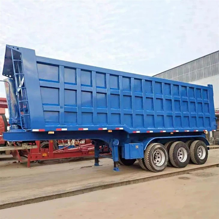 3 Axle Steel End Dump Trailer